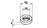 Stahldruckkugellager, gehärtet, gefettet und verzinkt für Spindel 23 mm 810/23