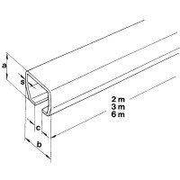 Laufschiene Typ 10, Stahl sendz. verzinkt, 4000 mm